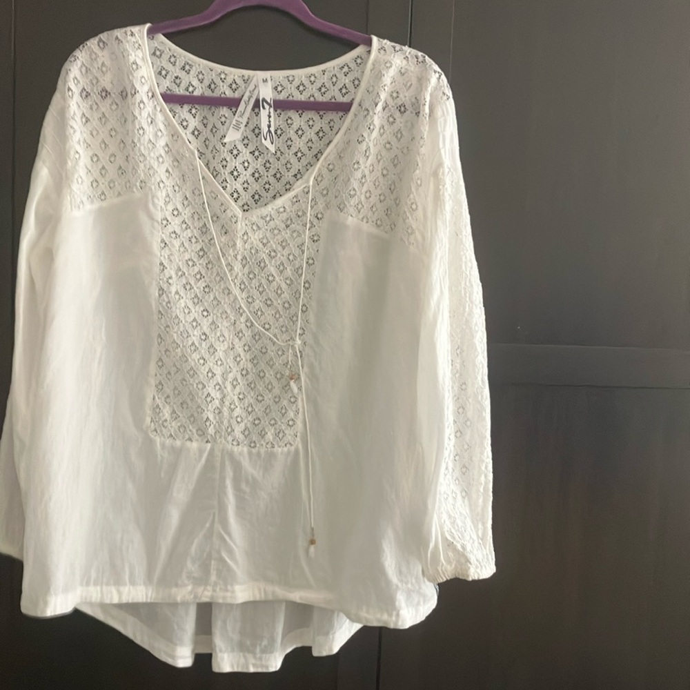 Seven7 cotton blouse size M